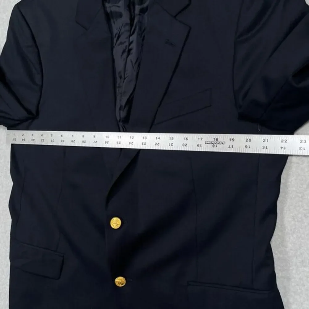 Brooks Brothers 346 Madison Fit Blazer Mens‎ 43R Wool Gold Buttons Sport Coat